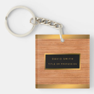Luxe 2in1 Gold Wood Carte de visite moderne &