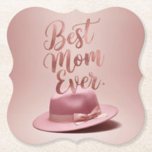 Luxe Beste Mama je Rose Gold Untersetzer