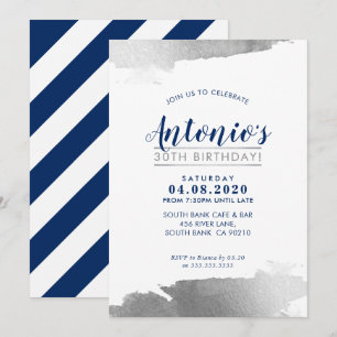 LUXE BIRTHDAY PARTY INVITE Modernes vergoldetes Si Einladung