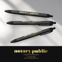 Luxe Black and Gold Business Promo Notary Public