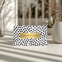Luxe Black Confetti Dots II mit Gold Bar