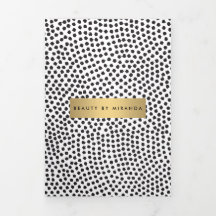 Luxe Black Confetti Dots mit Gold Bar Broschüre