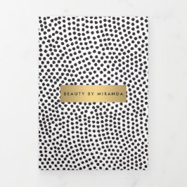 Luxe Black Confetti Dots mit Gold Bar Broschüre