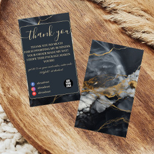 Luxe Black Gold Branding Dankeskarte