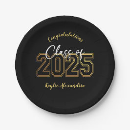 Luxe Black & Gold Graduation Party Teller