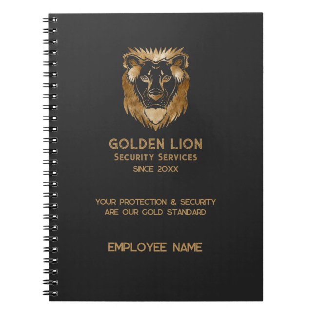 Luxe Black Gold Lion Business Logo Notizblock (Vorderseite)