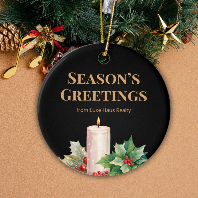 Luxe Black & Gold Real Estate Ornament (Von Creator hochgeladen)