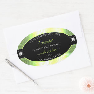Luxe Black Light Green Brilliants Étiquette produi