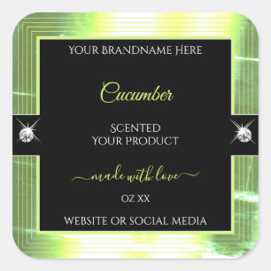 Luxe Black Light Green Brilliants Étiquette produi