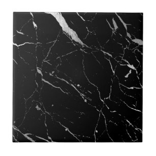 Luxe Black und Silver Marble Keramik Tile Fliese