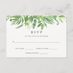 Luxe Blätter   RSVP Karte