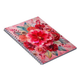 Luxe Blumenträume mit pastellfarbenen Blume und Ab Notizblock