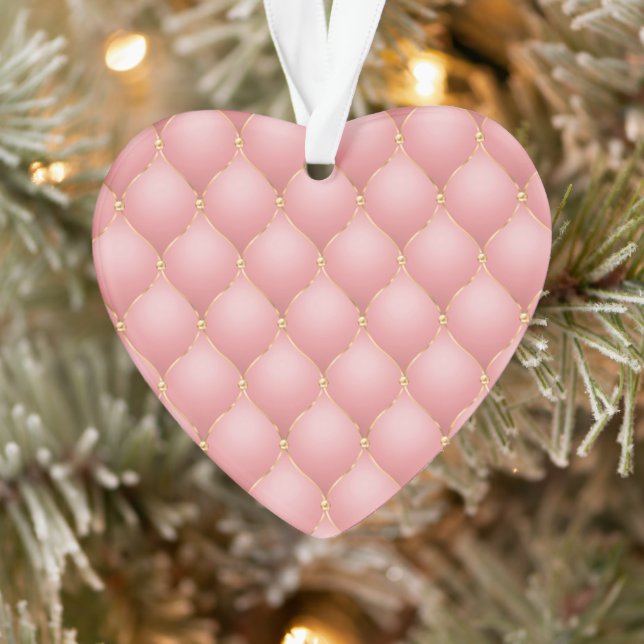 Luxe Blush Rose Rose Or Diamond Motif Tufted (Arbre)