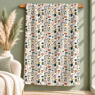 Luxe Boho Regenbogen Blumen Decke Terracotta Salbe
