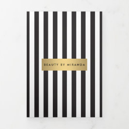 Luxe Bold Black and White Stripes Broschüre