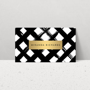 Luxe Bold Brushstrokes Business Card Visitenkarte