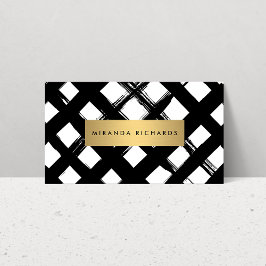 Luxe Bold Brushstrokes Business Card Visitenkarte