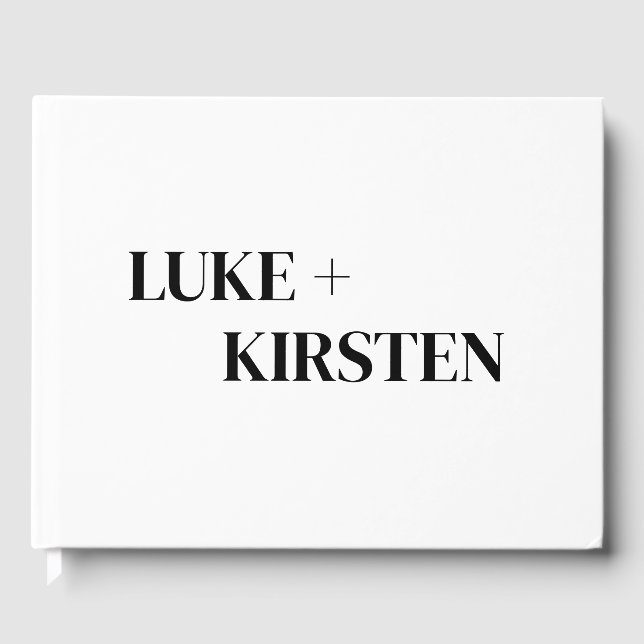 Luxe | Bold Modern Minimalist Mariage Livre d'invi (Recto)