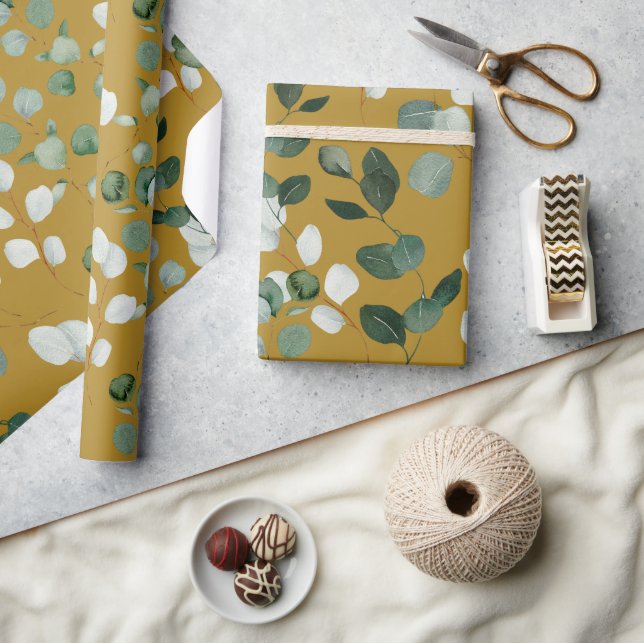 LUXE BOUQUET GOLD WRAPPING PAPIER GIFT WRAP GESCHENKPAPIER (Kunsthandwerk)