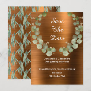 LUXE BRONZE EUCALYPTUS SAVE THE DATE