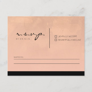 Luxe Burgundy and Blush RSVP Card