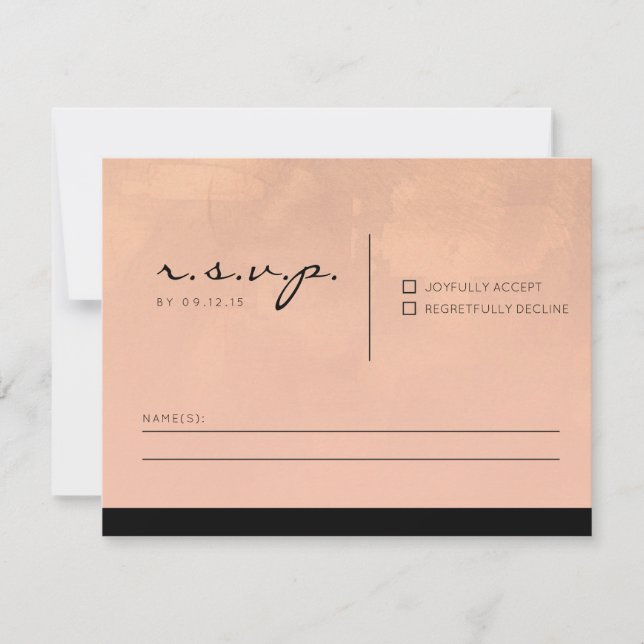 Luxe Burgundy and Blush RSVP Card (Vorderseite)