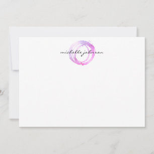 Luxe Carte pour notes plat Cercle rose