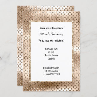 LUXE CHAMPAGNE SEQUIN DENT INVITATION EINLADUNG