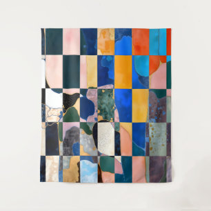 Luxe Checkerboard Vorhang Wandteppich