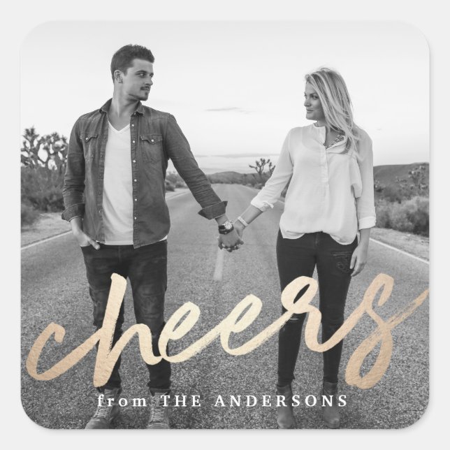 Luxe de Cheers | Holiday Photo Stickers (Devant)
