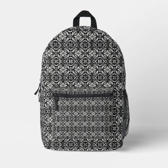Luxe Deko Black & White Bedruckter Rucksack (Vorderseite)