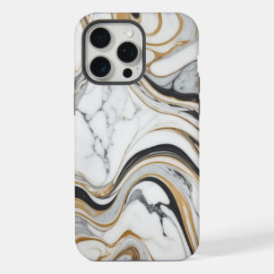 Luxe Elegance  Gebürstete Marmortextur  Druck iPhone 15 Pro Max Hülle
