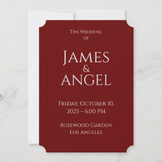Luxe Elegant Mariage Invitation | Entièrement modi
