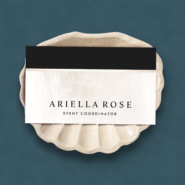 Luxe Eleganter Schwarz-Weiß-Marmor Visitenkarte (Von Creator hochgeladen)