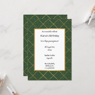 LUXE EMERALD TIERDRUCKERINVITATION EINLADUNG