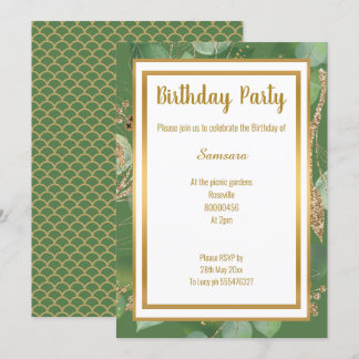 LUXE EUCALYPTUS MERMAID INSPIRIERT SAGE EINLADUNG