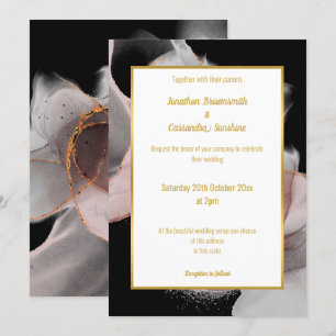 LUXE FLOING ABSTRAKTE ROSE WEDING INVITATION EINLADUNG