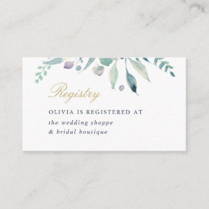 Luxe Floral Brautparty Registry Begleitkarte
