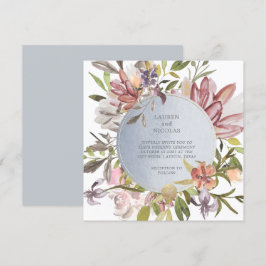 Luxe Floral | Elegante Wasserfarbenhochzeit Einladung