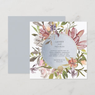 Luxe Floral   Elegante Wasserfarbenhochzeit Einladung