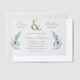 Luxe Floral Wedding Einladung