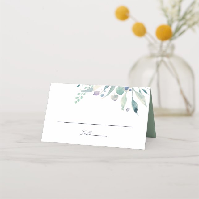 Luxe florale Hochzeitsszenierungen Platzkarte (Vorderseite)