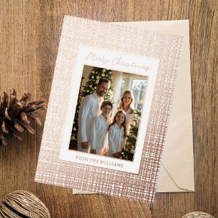 Luxe Foil Weihnachtskarte Template anpassen Blush Folien Feiertagskarte