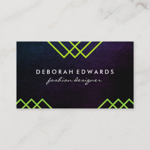 Luxe Geometric Lines Chic Texture Visitenkarte