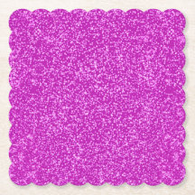 Luxe Glam Burgundy Glitzer Scalloped Square