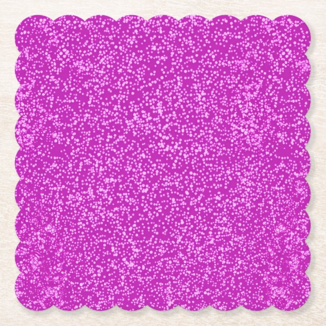 Luxe Glam Burgundy Glitzer Scalloped Square Untersetzer (Vorderseite)