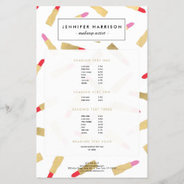 Luxe Glam Lipstick Muster Makeup Artist Flyer