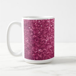 Luxe Glam Pink Glitzer Kaffeetasse