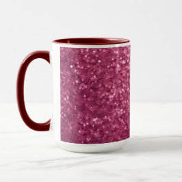 Luxe Glam Pink Glitzer Maroon Combo Tasse
