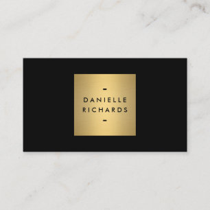 Luxe Glamor Carte de visite noir et or